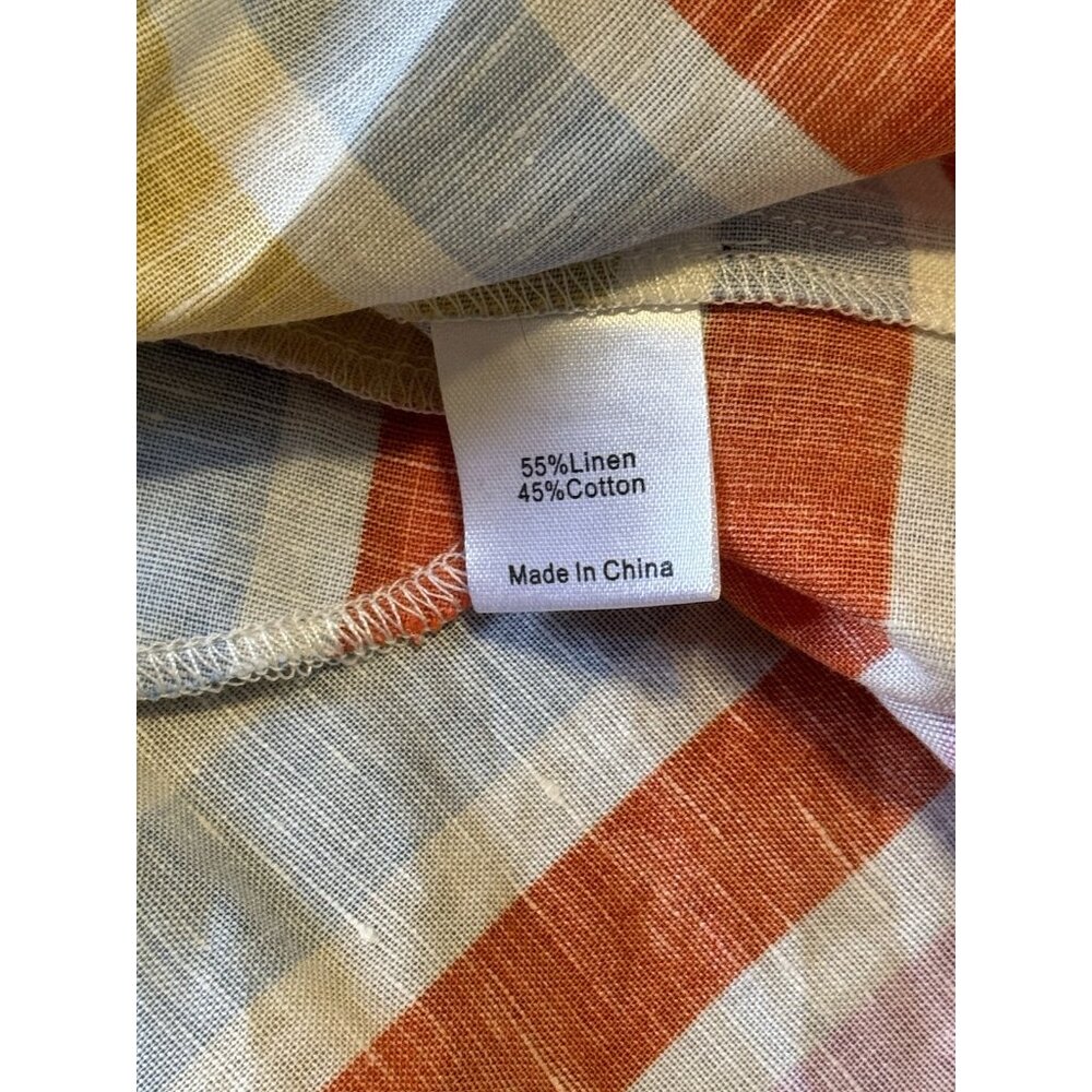 Tuckernuck Callahan Dress XS Rainbow Stripe Mini Dress size Cotton Linen Blend - Picture 10 of 16